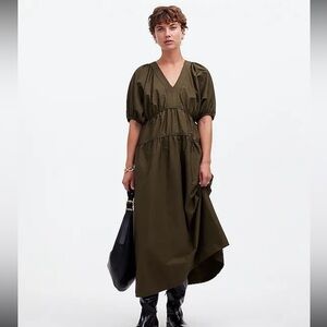 Madewell Olive Green Dress with Pockets